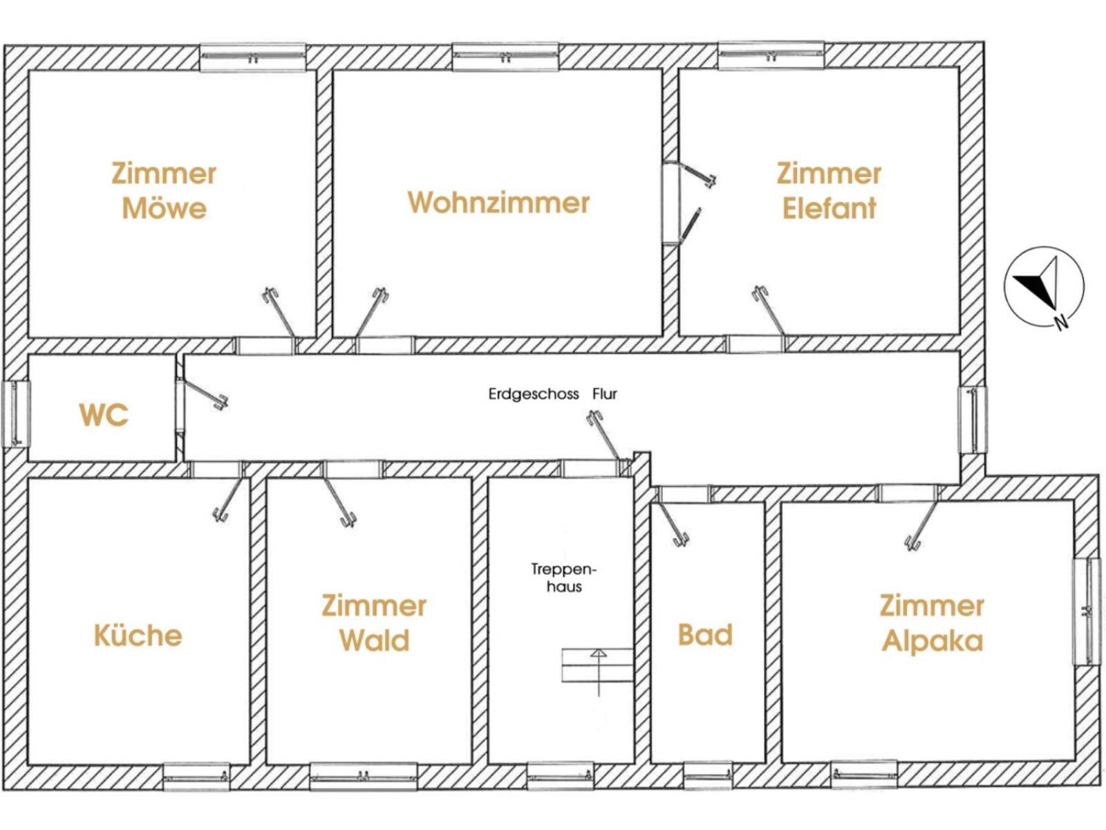 Gelbes Haus Seenland Ferienwohnungen Xl Elsterheide Exterior foto